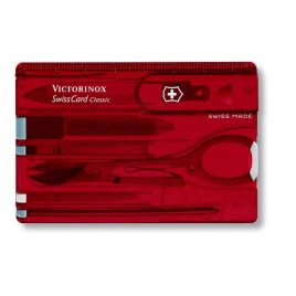 SwissCard Victorinox, rosu transparent